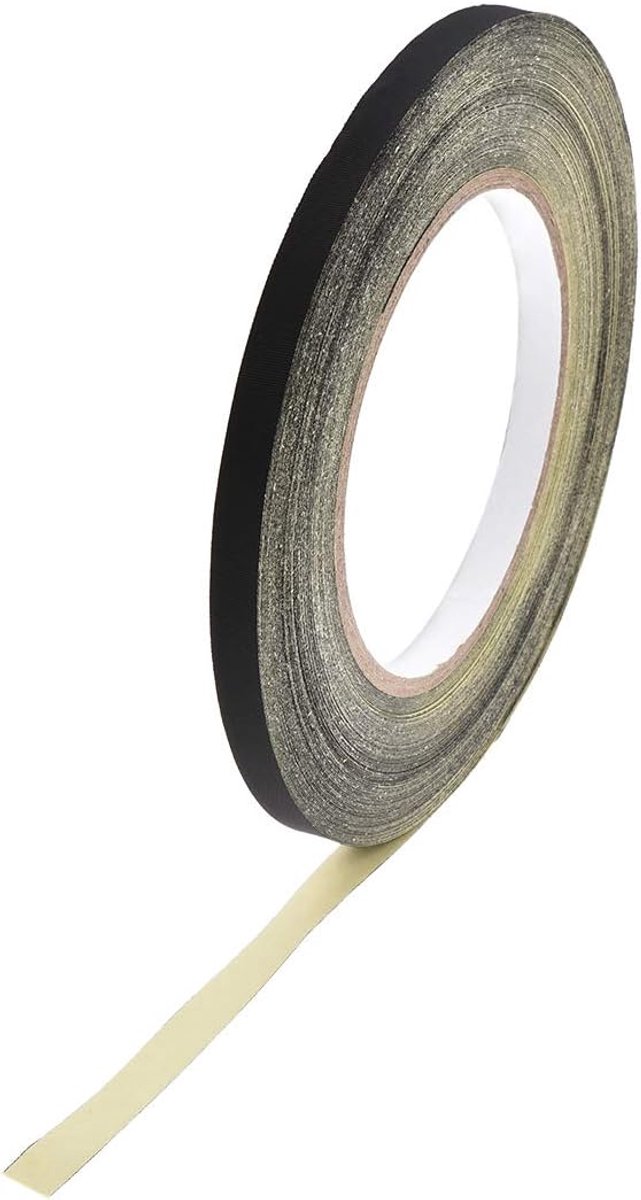 SnelShoppen - Acetaat Tape 8mm - Hoog Temperatuur Tape - 30m Zwart - Voor Laptop, Elektrische Auto's, Gitaar Reparatie, Waterdicht, Vlamvertragend