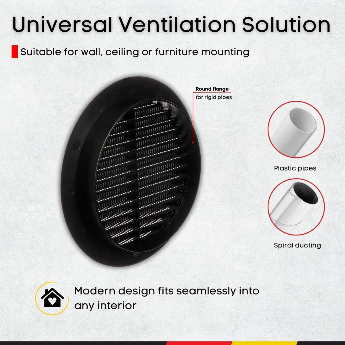 Rond Ventilatierooster Ø 150 mm - Kunststof Ventilatieoplossing