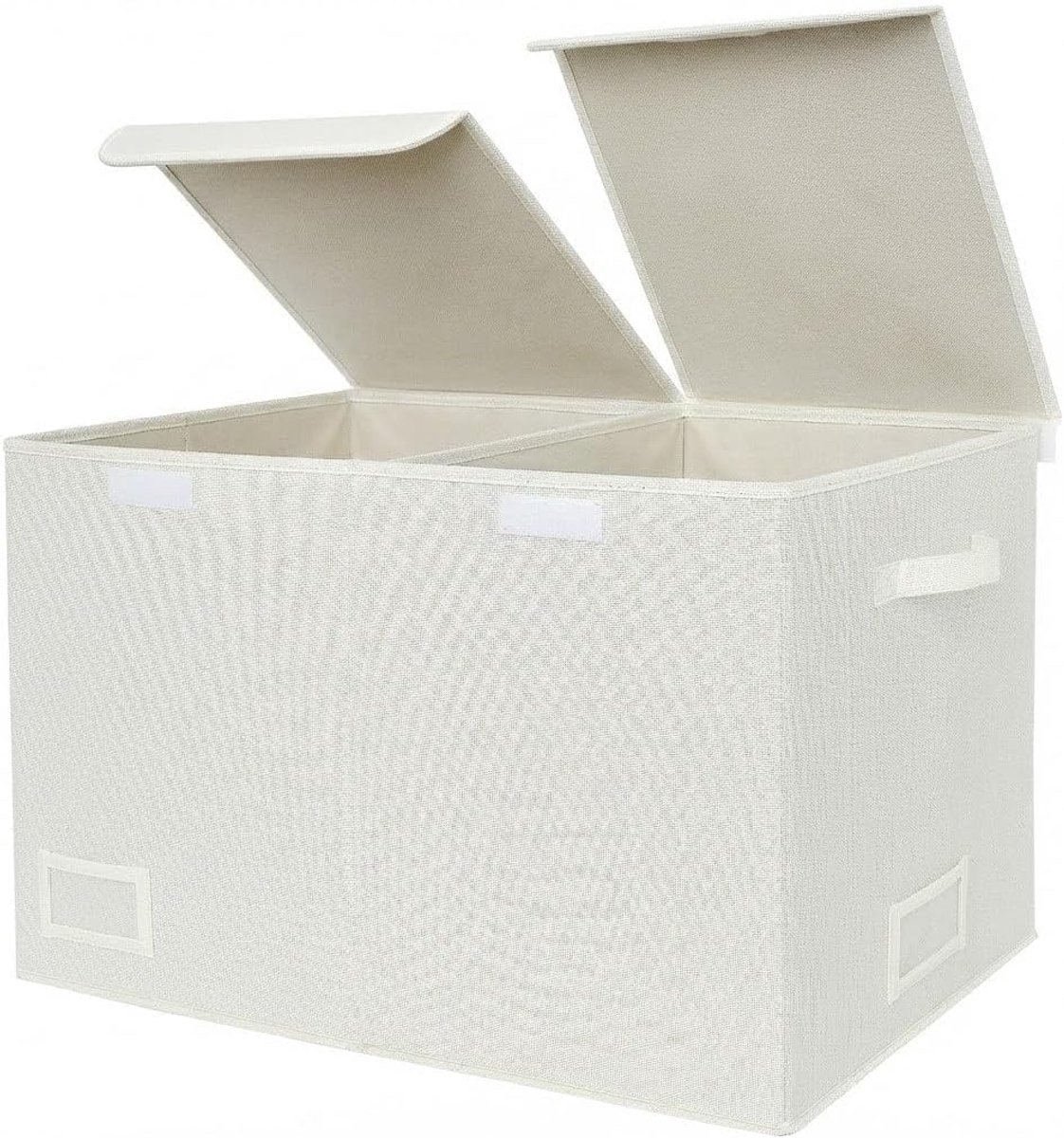 Thijox - Extra grote opbergdoos met deksel, opvouwbare speelgoedmand voor kinderen, witte opbergdoos voor het organiseren van baby- en kinderkamer, mu