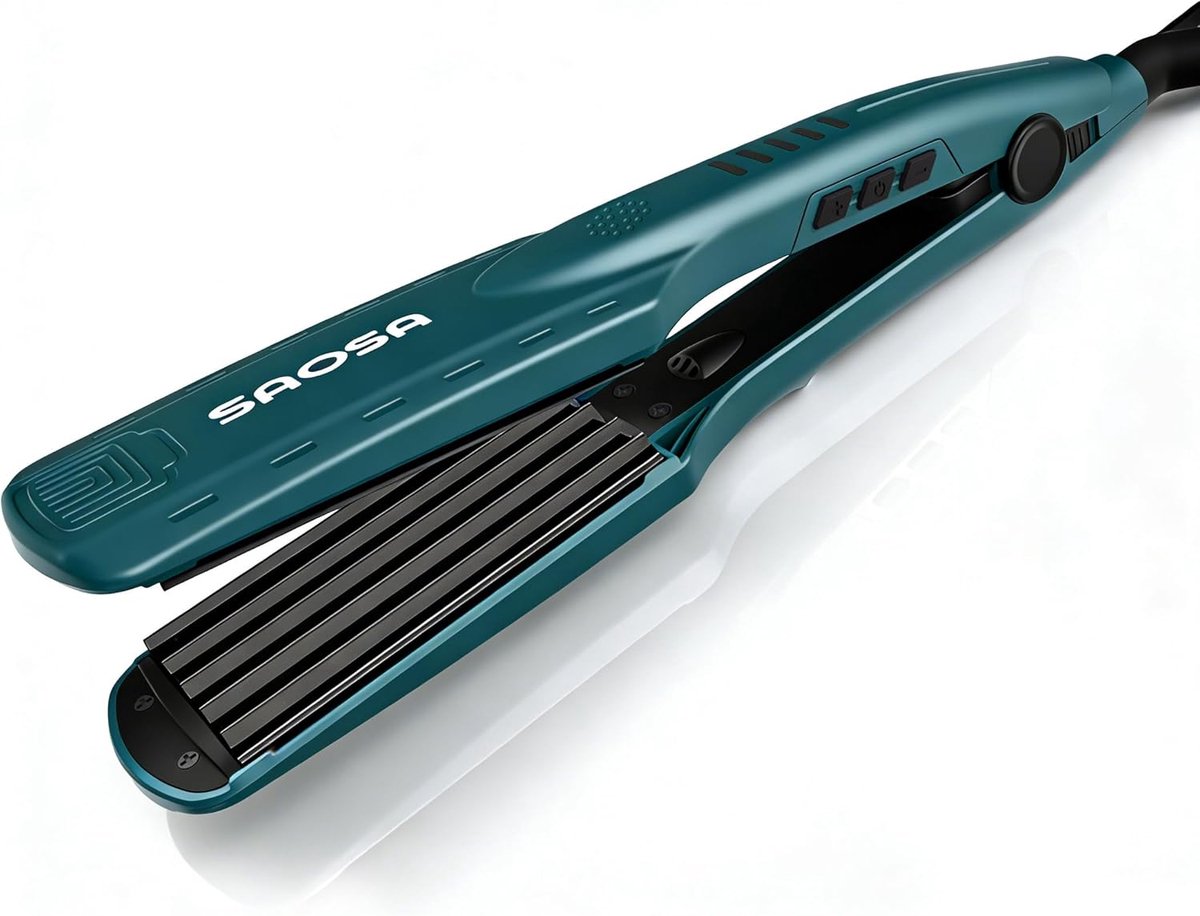 SnelShoppen - Haar Crimper 39mm, Volumizer Krultang voor Fluffy Hairstyle, Titanium Keramische Platen, Dual Voltage, Ideaal voor Feest en Festivals