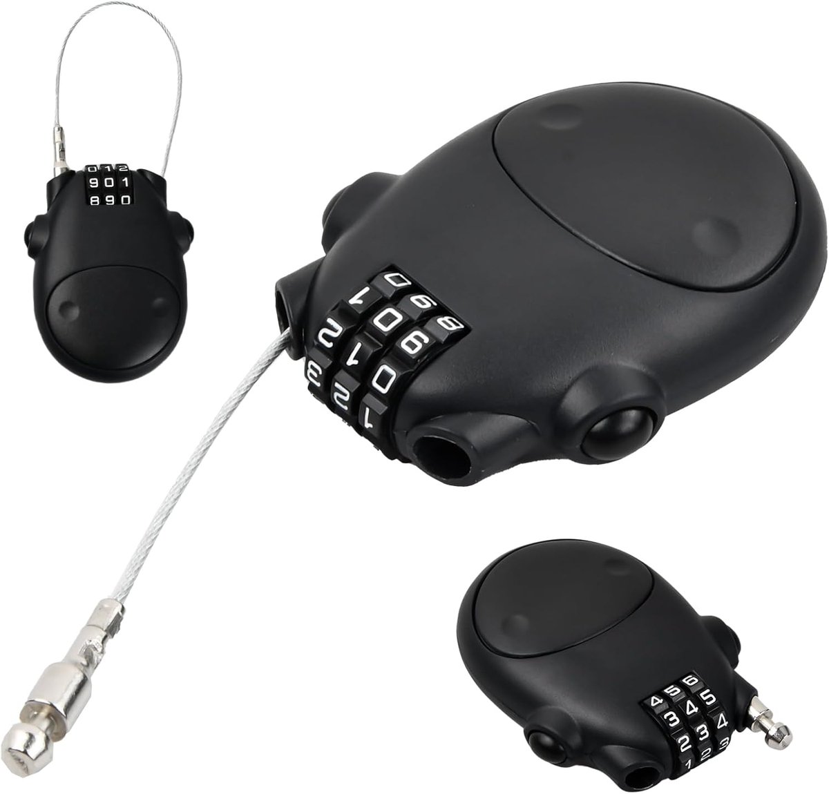 SnelShoppen - Uitbreidbare Kabelslot 75 cm - Stalen Kabel - Bagageslot - Combinatieslot - Hangslot met 3-cijferige Instelbare Code - Veiligheidslot vo