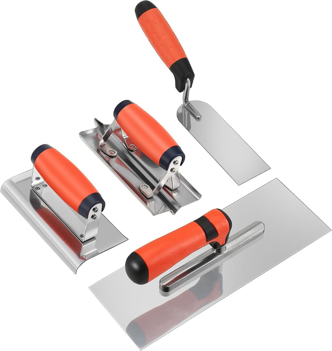 Set van roestvrijstalen troffels en spatels voor beton, voegtools voor stucwerk en cement, ideaal voor metselwerk en afwerking