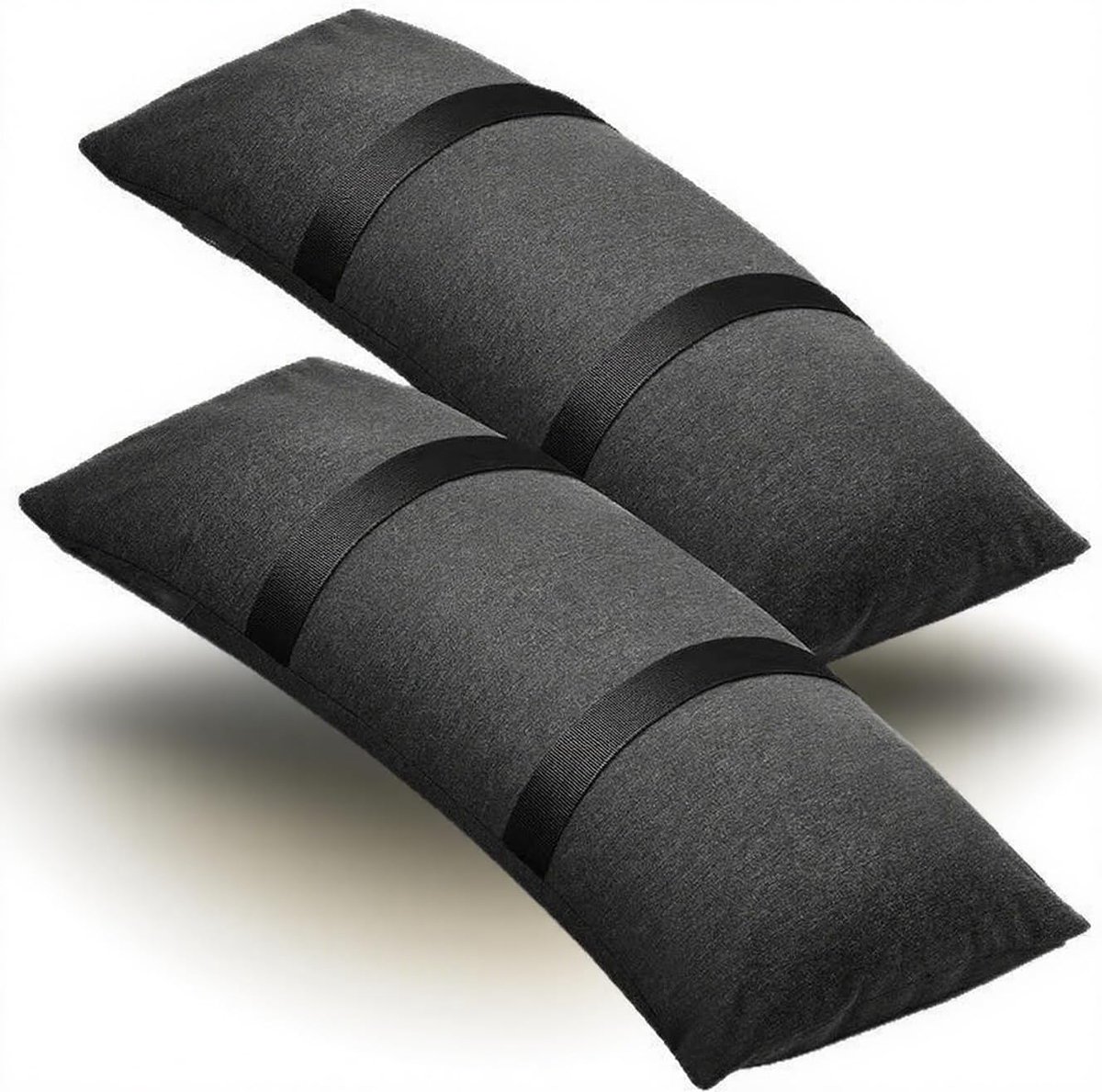 Vulbare Zandzakken - 2 stuks - Paviljoen Gewichten - Tentzakken van 600D Oxford - Gewichtszakken - Herbruikbaar - 70x25cm - Zwart