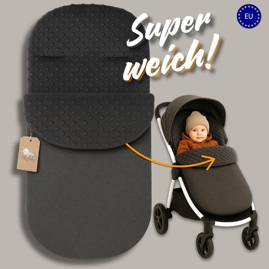 Thijox - Voetenzak Kinderwagen en Buggy voor de Winter 90x45 cm - Warme Inleg Omslagdeken Baby Accessoire Minky Oeko-Tex Certificaat Galaxy - Ideaal v — afbeelding 2