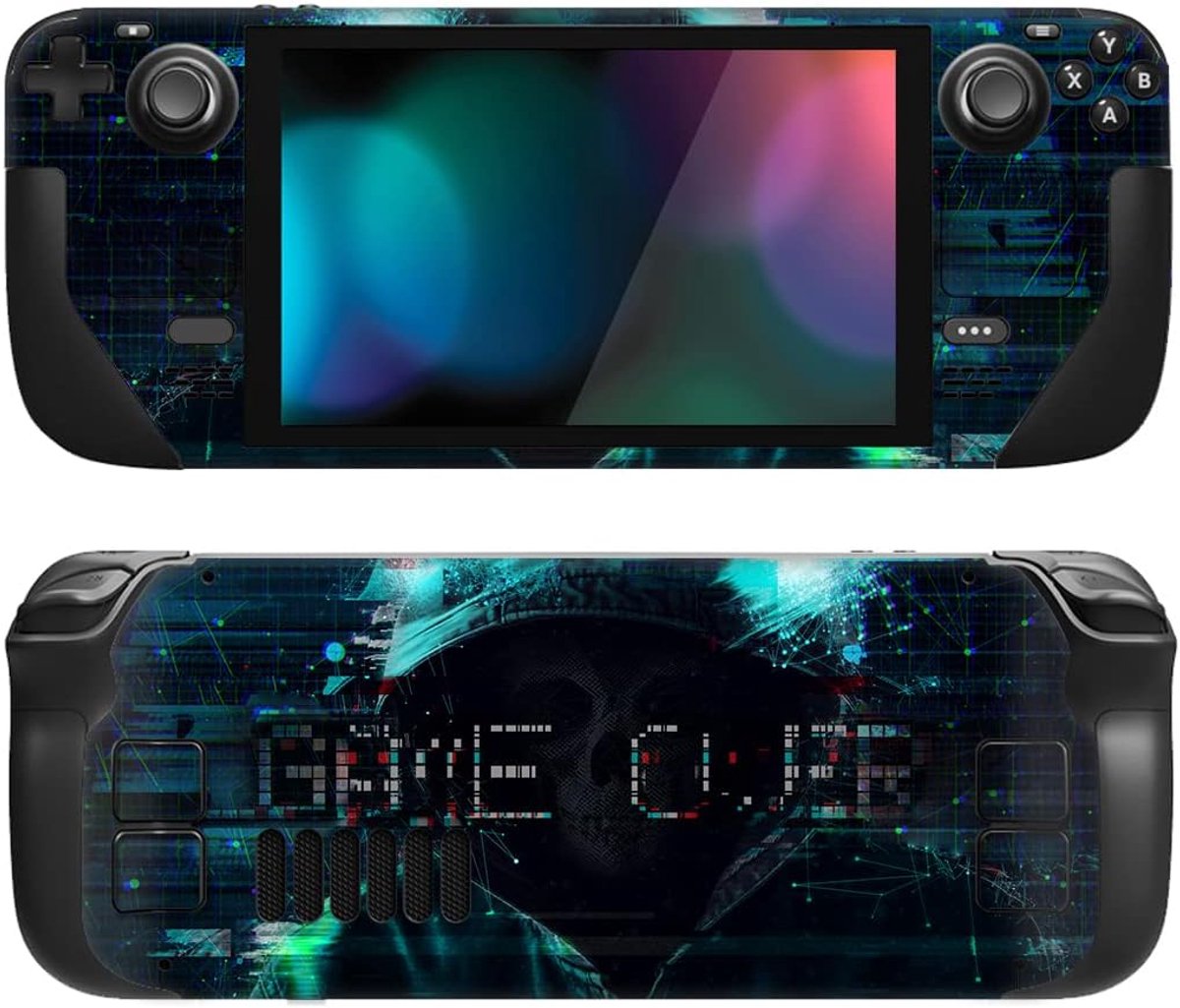 SnelShoppen - PlayVital Sticker Set voor Steam Deck OLED & LCD - Game Over Hacker Design - Volledige Bescherming & Perfecte Pasvorm - Gaming Accessoir