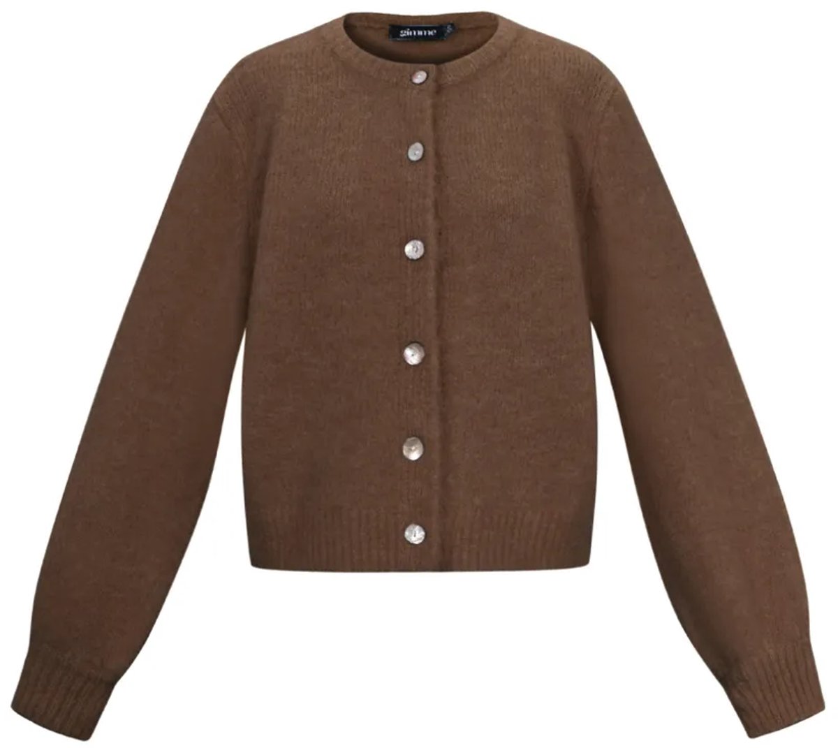 Comfortabel Gebreid Damesvest 'Gimme Cardigan' in Veelzijdige Seizoenskleuren - Donkerbruin - Maat L/XL