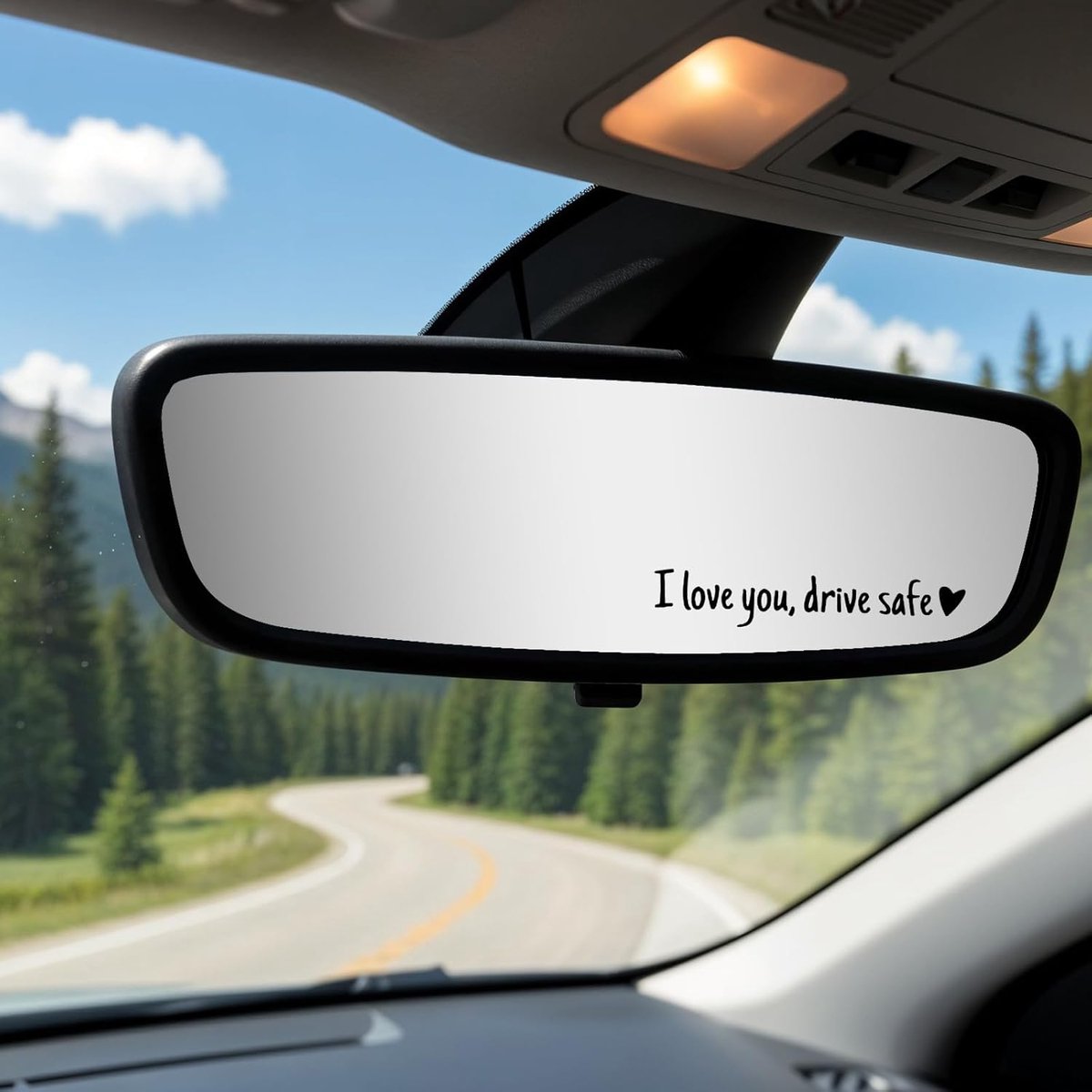 SnelShoppen - I Love You Drive Safe Auto Stickers - 10 Stuks - Achteruitkijkspiegel Stickers - Veilige Rijd Reminder - Schattige Auto Stickers voor Vr