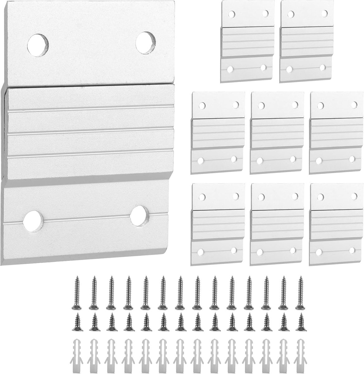 SnelShoppen - 14 Z Klemmen voor Ophangen, Sterke Hangsystemen met Schroeven, 5 cm, Franse Rails, Fotohangers, Interlocking Foto Haakjes voor Foto's, S