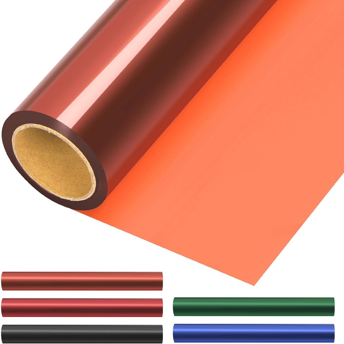 SnelShoppen - 40cm x 30m Oranje Cellofaan Wikkelrol, 2.3 Mil Dikte Transparant Gekleurd Cellofaan Papier voor Cadeaus, Bloemen, Feestjes, Verjaardagen