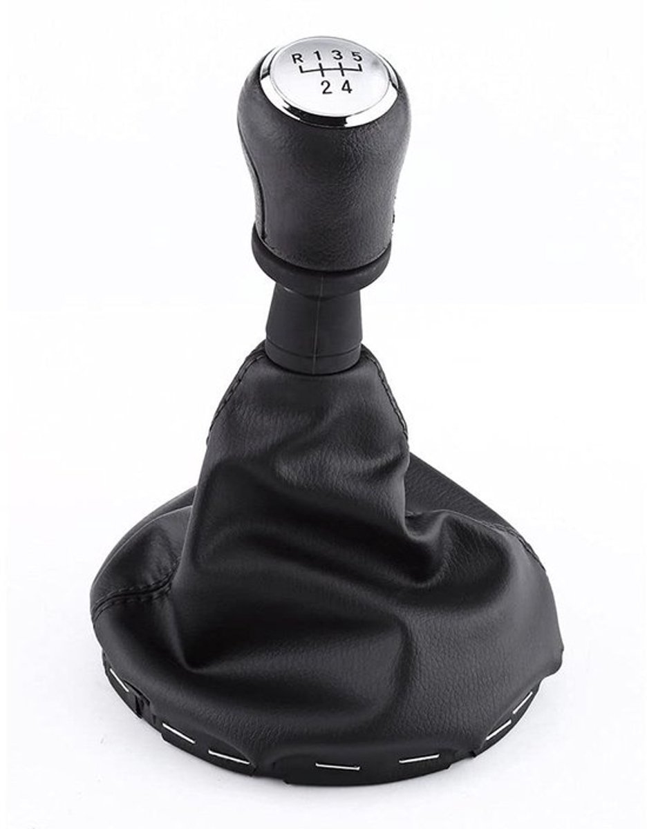 Dailygoods- Versnellingsknop 5 Snelheden - Pookknop - Pookknop Universeel - Versnellingspook Hoes - Beenkap - Kunststof/Synthetisch Leer
