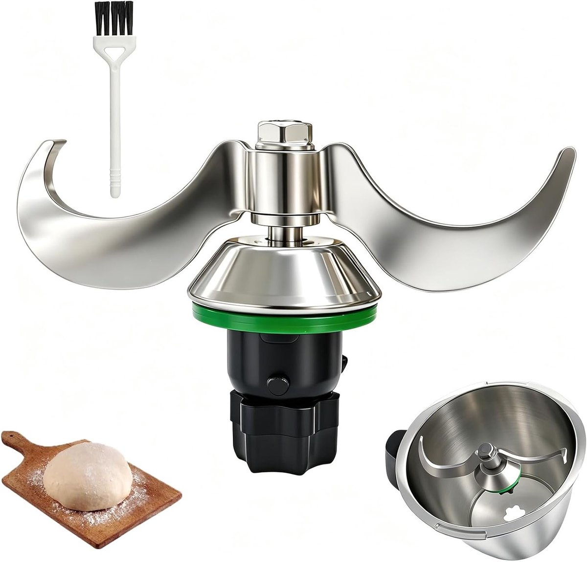 RVS Deegmes voor TM5 TM6 TMF, Ideaal voor Deegmixen, Taartbereiding en Keukenaccessoires