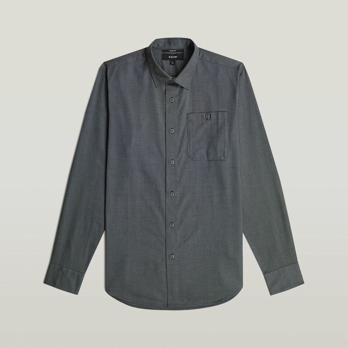 Bristum 2.0 Slim Shirt ls Blauw