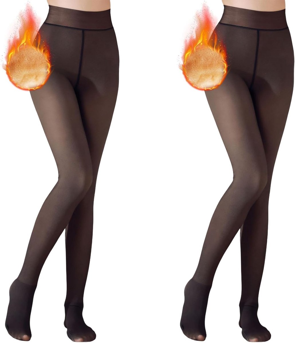 Dikke Thermoleggings voor Dames - Warm en Comfortabel, Ideaal voor de Winter, 2 Stuks