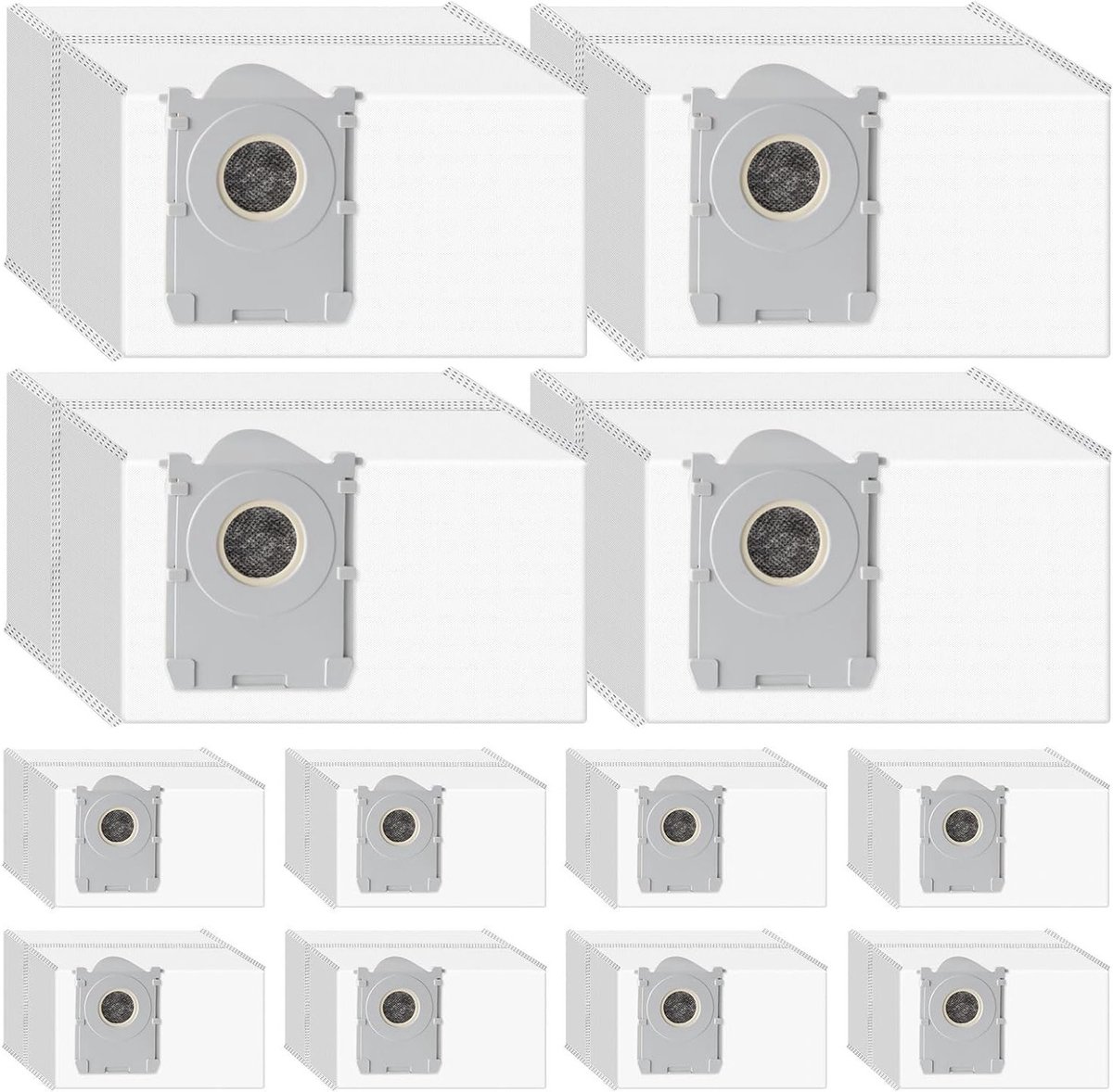 vervangende stofzuigerzakken voor Deebot X11 Pro Omni - 12 stuks, actieve kool, antibacterieel, 3L, stofopvang, accessoires voor robotstofzuiger