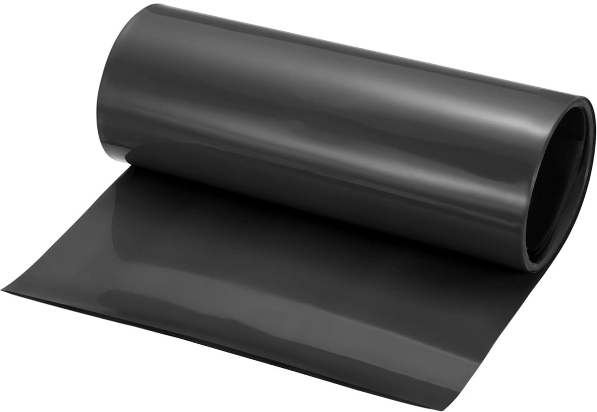 SnelShoppen - Heat Shrink Tubing Roll PVC 127 mm x 200 mm x 2.5 m - Zwart - Bescherming voor Batterijen, Elektronische Componenten en DIY Projecten