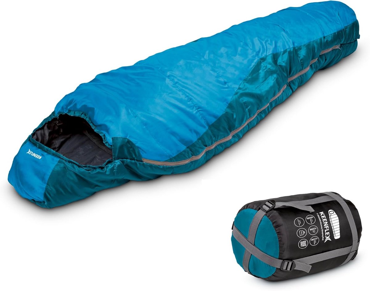 Thijox - Slaapzak 3-4 Seizoen - Comfortabele Holle Slaapzak voor Camping, Wandelen, Kinderen, Outdoor Avonturen - Lichtgewicht, Zacht en Warm - Ideaal