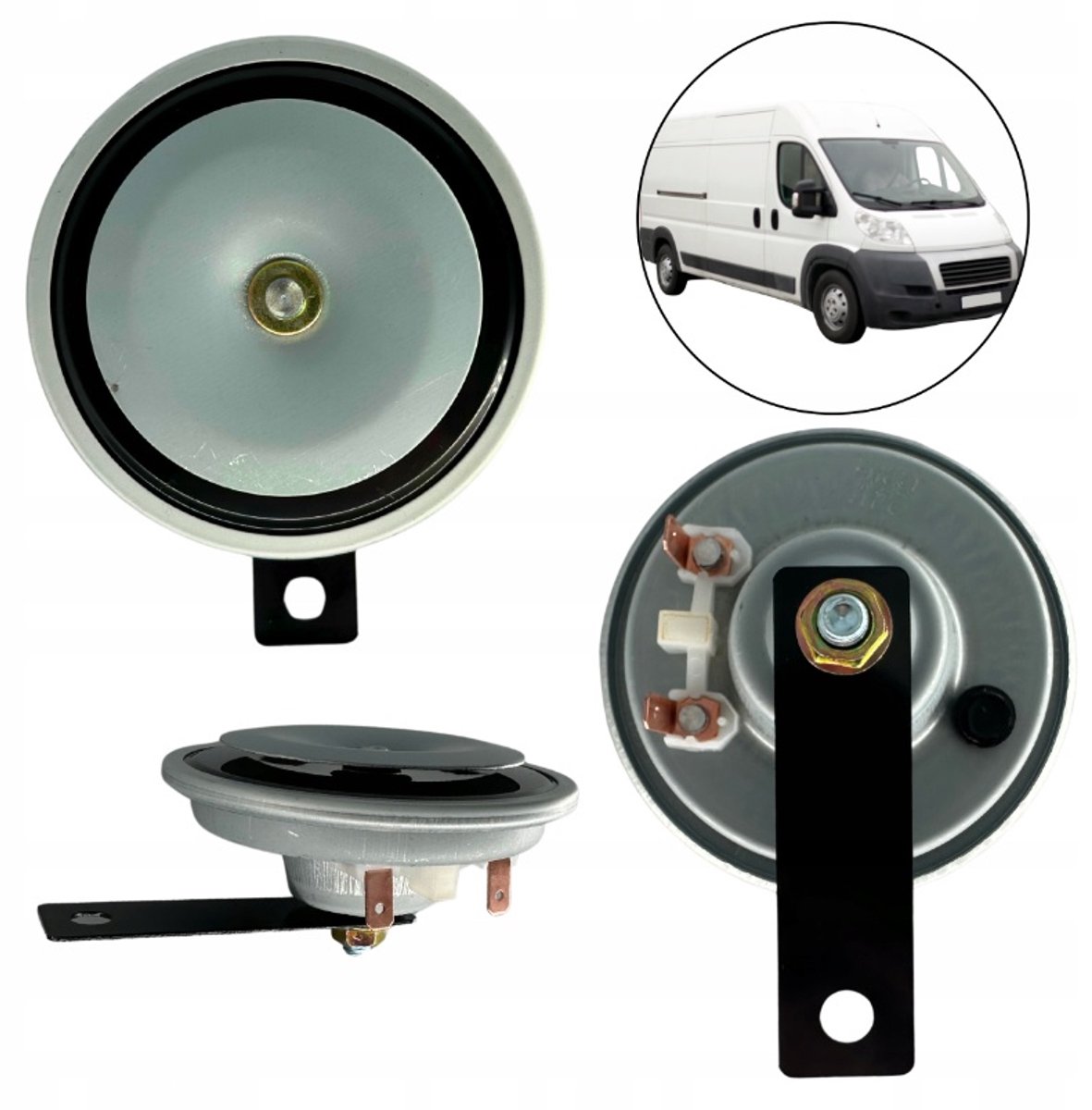95 mm claxon 110 db - hoorn 24 volt - 335 hz toeter - auto toeter - signaalhoorn - gmp