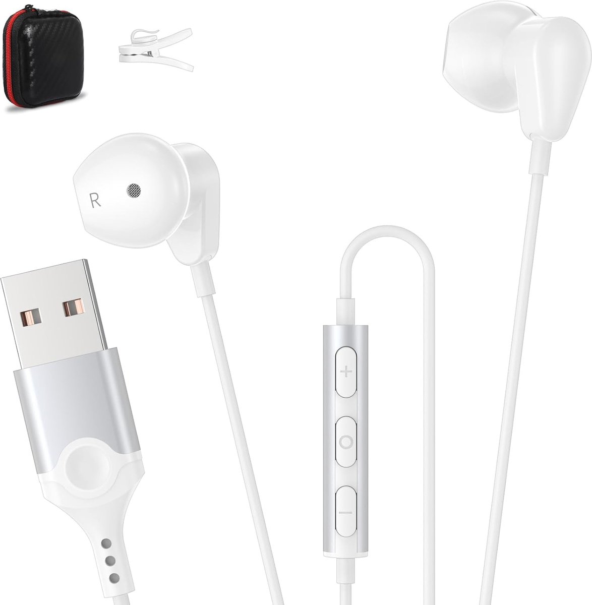SnelShoppen - PC Headset met Geluidsonderdrukkende Microfoon, Binauraal Ontwerp, Voor Laptop, Thuiswerken, Zoom, Teams, Compatibel met Windows/Mac/Chr
