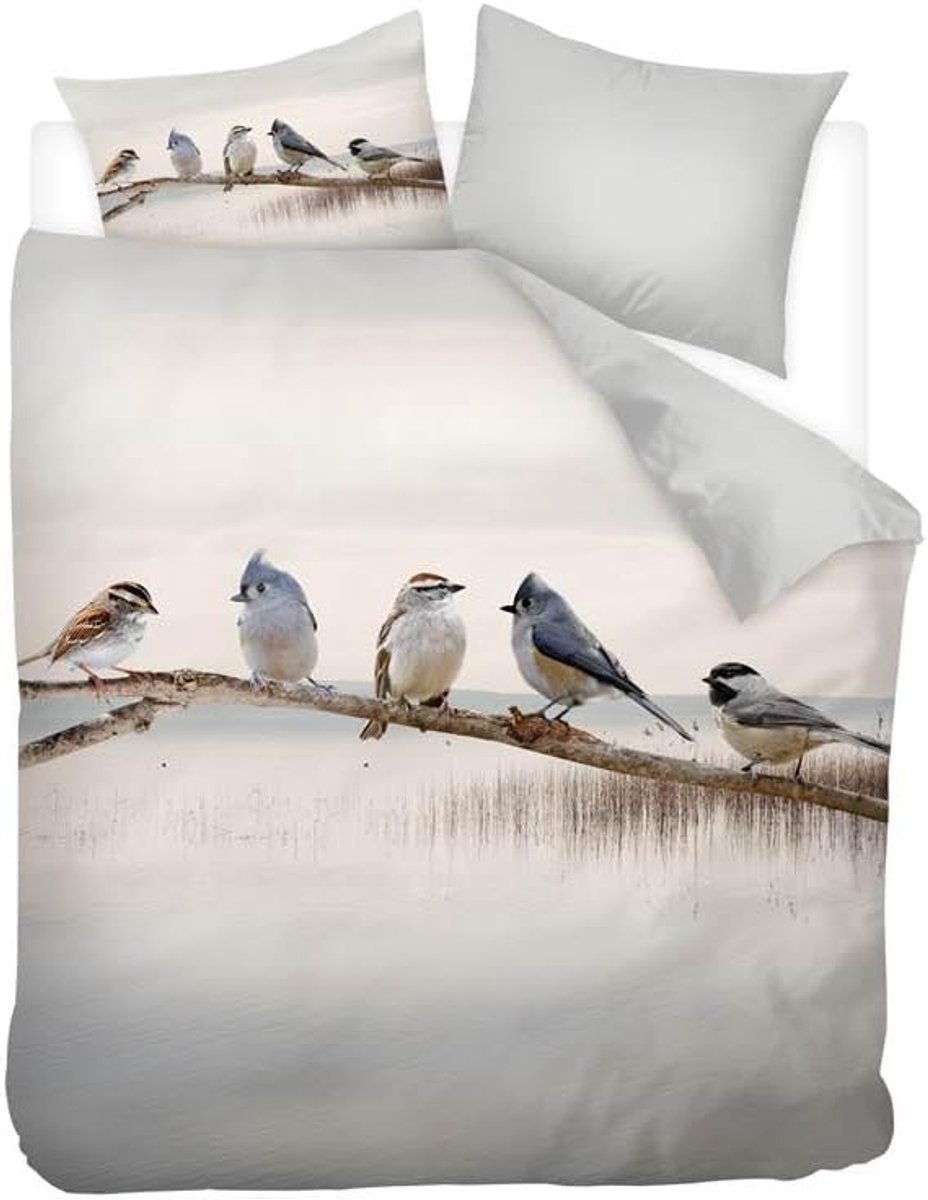 Thijox - Dekbedovertrek Tweepersoons 200x200/220 cm - Snoozing Lake Katoen-Satijn - Wit met 2 Kussenslopen 60x70 cm - Luxe en Comfortabel voor Elk Sei