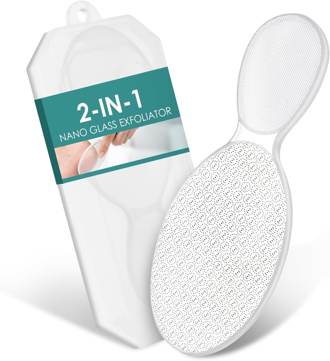 SnelShoppen - 2-in-1 Eelt Verwijderaar Nano-Glas, Professionele Eeltvijl voor Natte en Droge Voeten, Ergonomisch Design, Veilig en Effectief voor Voet