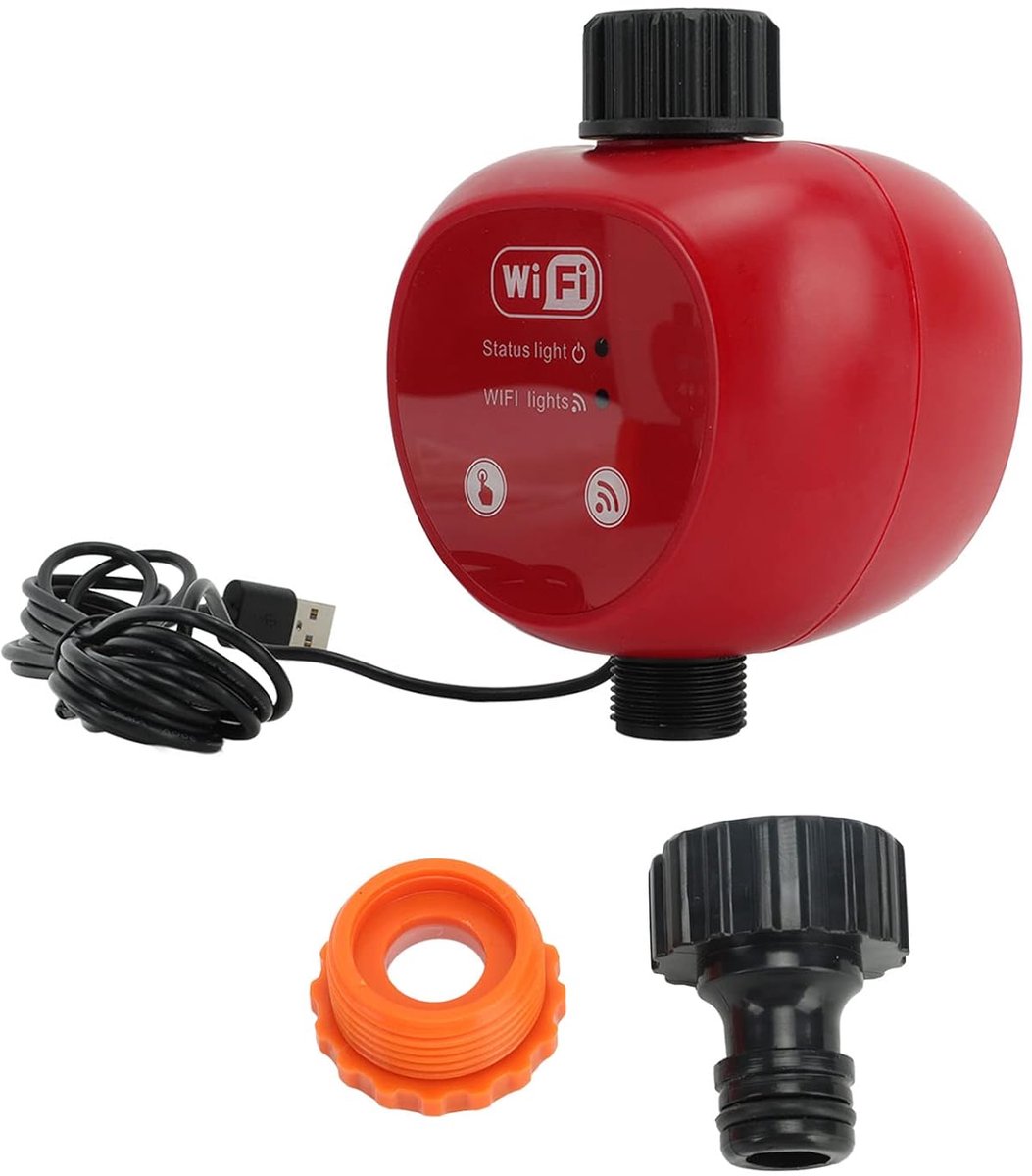 SnelShoppen - 3/4 Automatische Planten Watergeef Systeem, WiFi Timer Voor Binnen En Buiten, Waterproof Irrigatie Spray Voor Tuin, Balkon, Groenten En