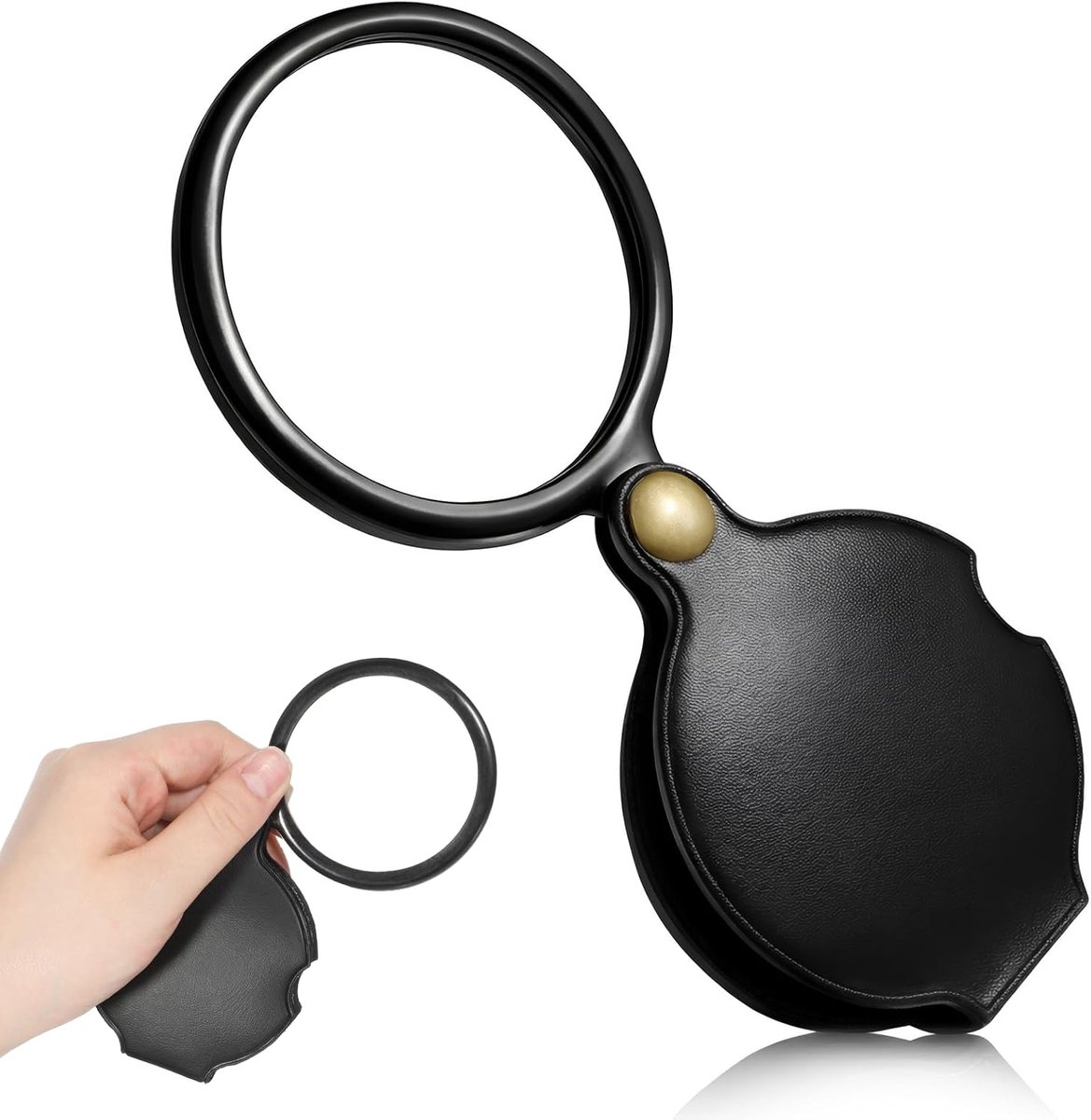 SnelShoppen - Pocket Magnifier, 20-Way Mini Magnifier met Rotating Design, Vouwbare Vergrootglazen voor Lezen, Boeken, Kranten, Reparatie en Hobby's,