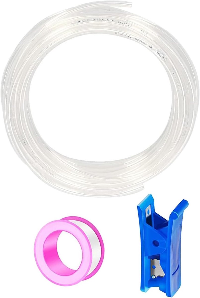 SnelShoppen - Pneumatische Slang 10 mm OD, 6.5 mm ID, Duidelijk Polyurethaan, Luchtslang 10 m voor Pneumatische Apparaten en Luchtcompressor