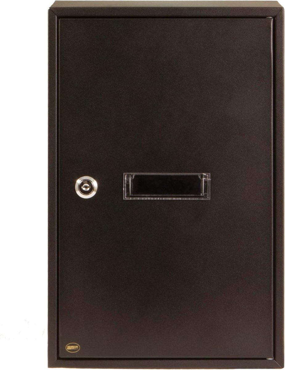 SnelShoppen - Zwarte Stalen Postvak - Muurbrievenbus voor Muren, Hekken en Balustrades - DIN A4 Formaat - 40x25x10cm - Inclusief Sleutels