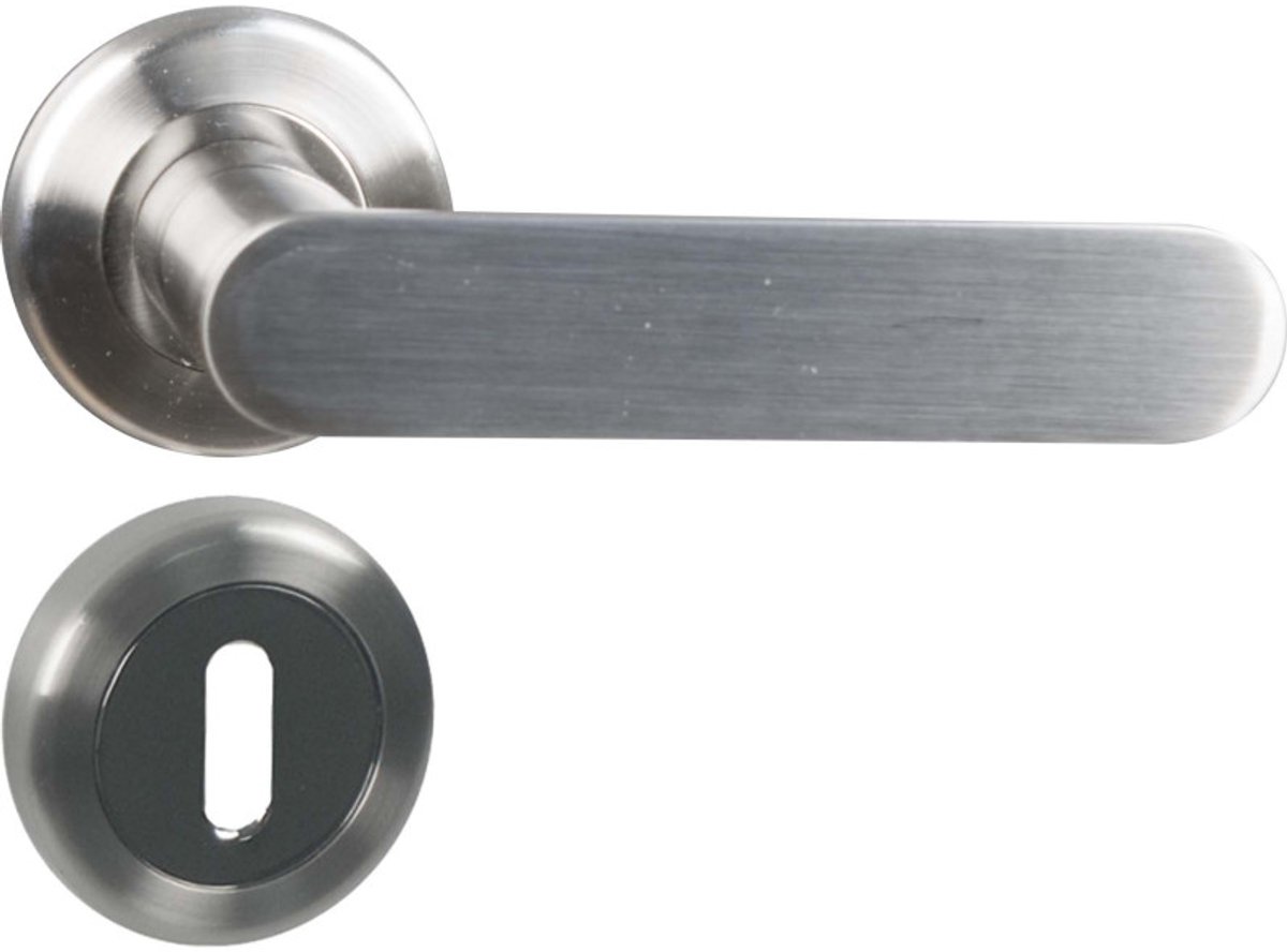 Linea Bertomani 157 deurklinkset op rozet 50mm aluminium vernikkeld
