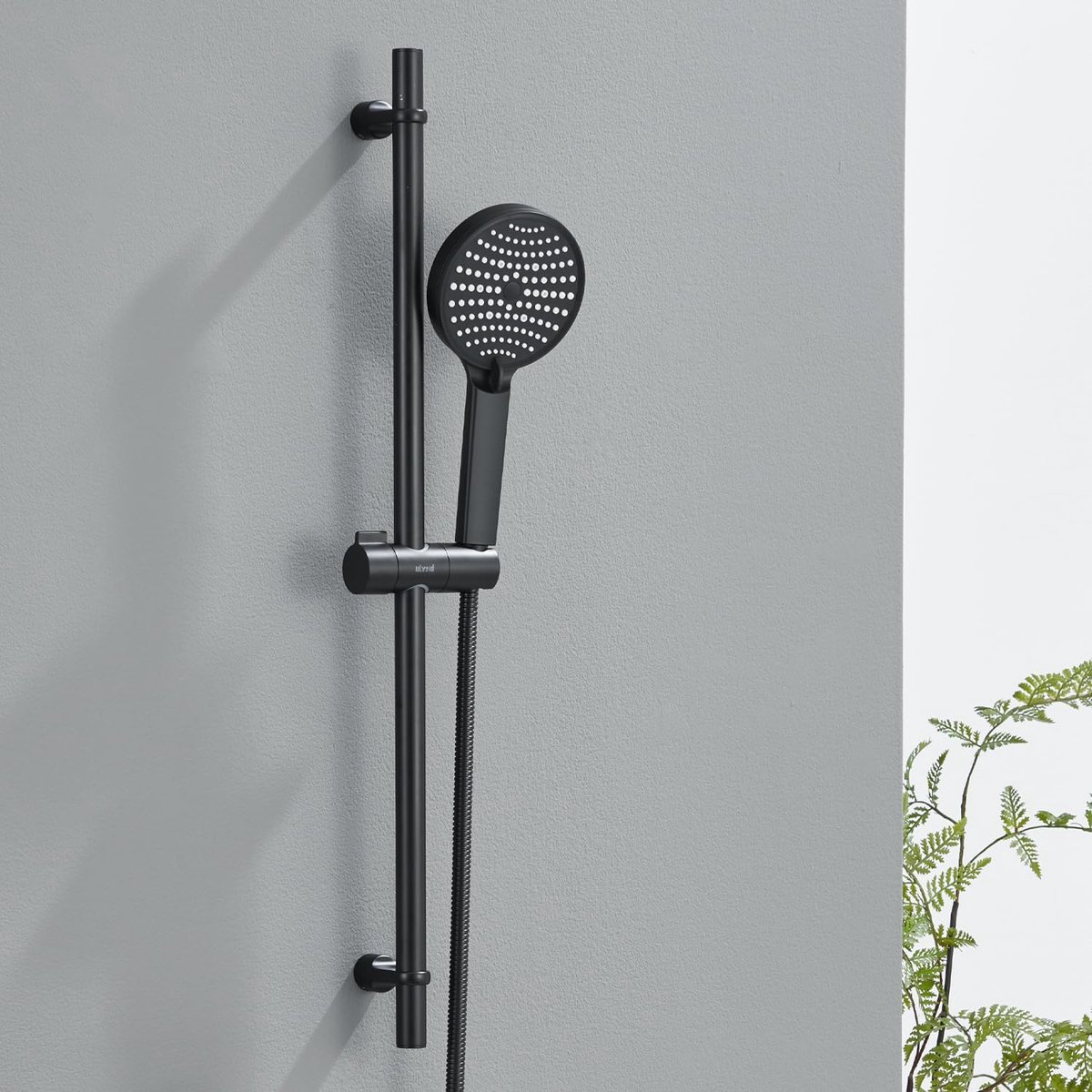 SnelShoppen - Black Shower Rod 70 cm, Verstelbare Douchekolom Set Zonder Mengkraan, Handdouche met 3 Stralen, Doucheglijstang met Slang en Beugel