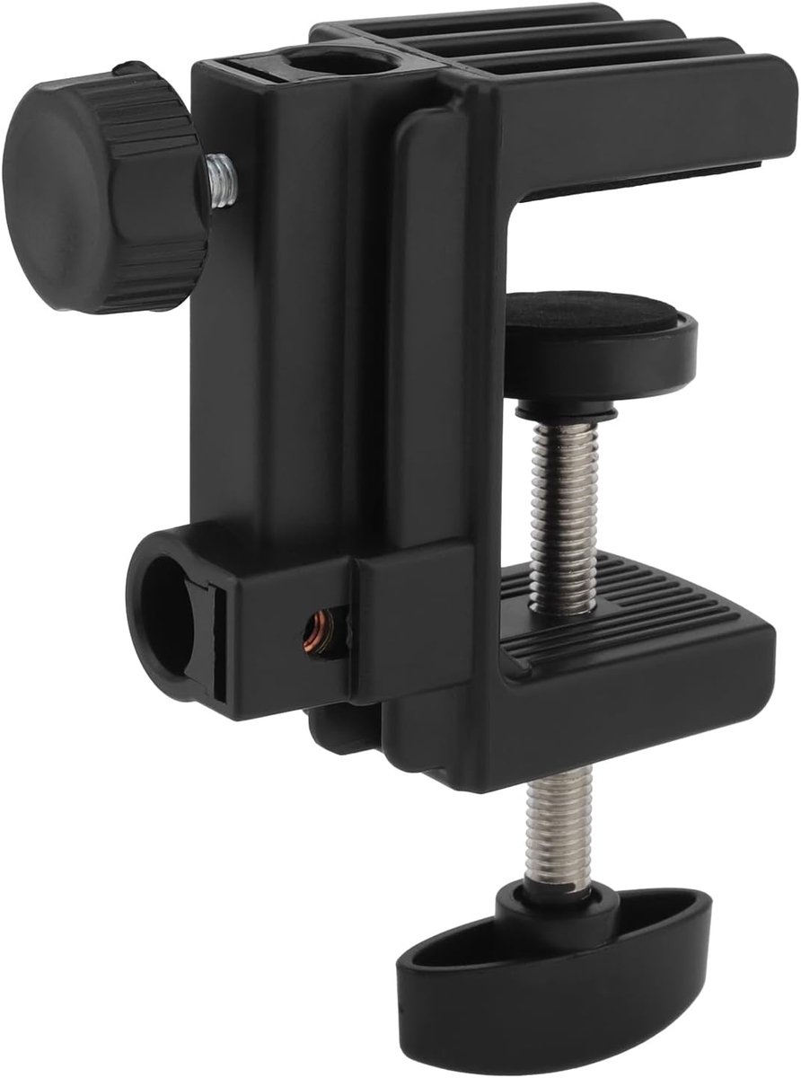 SnelShoppen - Desk Clamp Plastic Bracket Stand C-Clamp Base Holder voor Microfoonarmen en Tafellampen, 1.2cm Gat Diameter, Lichtgewicht en Duurzaam