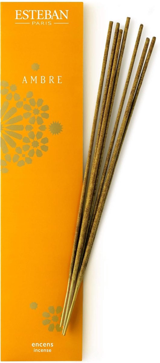 SnelShoppen - Incense Sticks Geurkaarsen Amber en Vanille - Handgemaakte Wierookstokjes van Natuurlijke Ingrediënten - 20 Stuks voor Ritualen en Medit