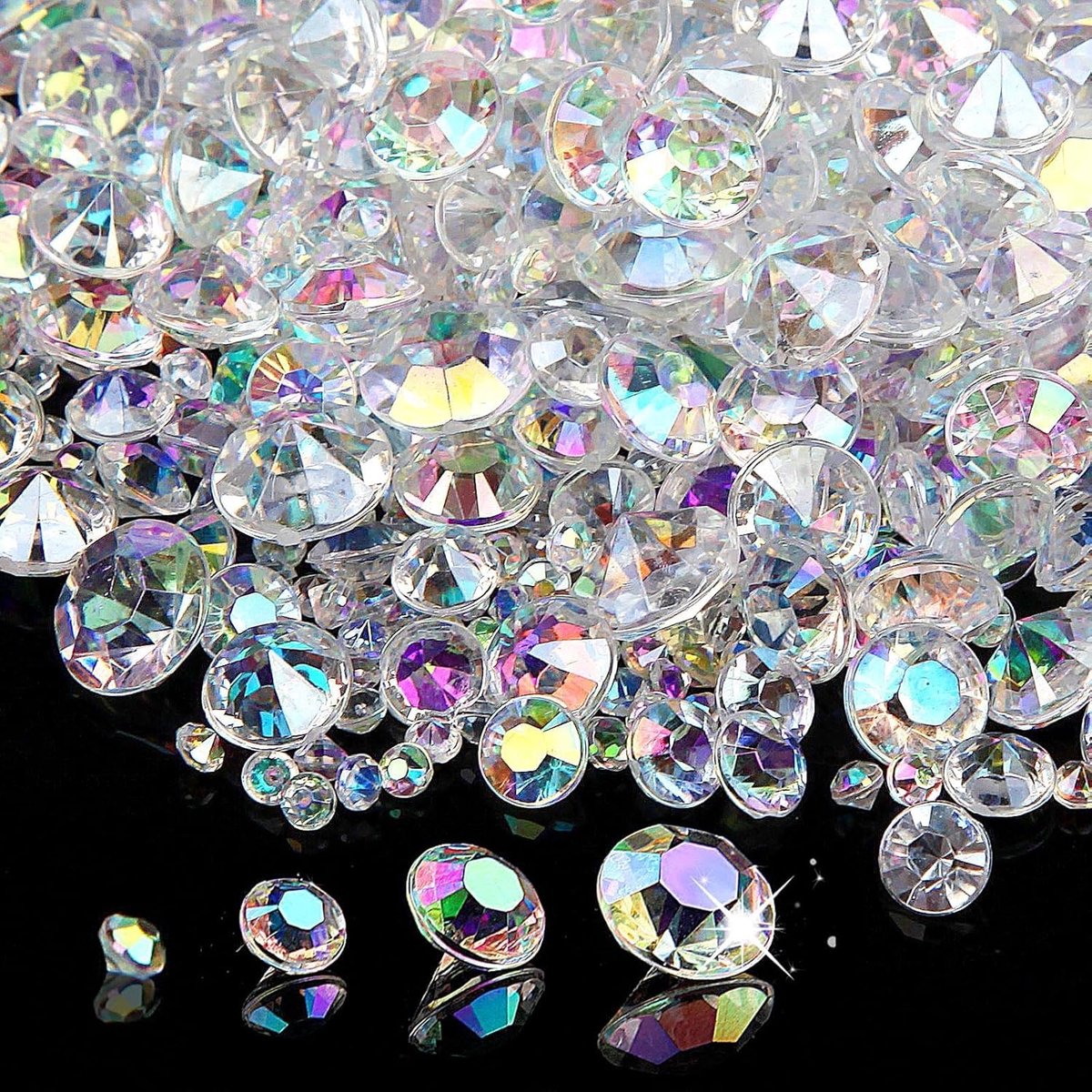 SnelShoppen - 5000 Stuks Decoratieve Diamanten, Kristallen Scatter Decoratie, Heldere Acryl Steentjes voor Bruiloft, Verjaardag, Feest, Meerdere Maten