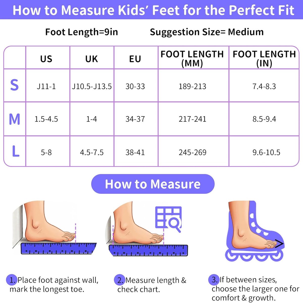 SnelShoppen - Inline Skates voor Kinderen met Luminous LED Wielen en Veters - 4 Verstelbare Maten voor Meisjes en Jongens - Paars - Perfect voor Begin