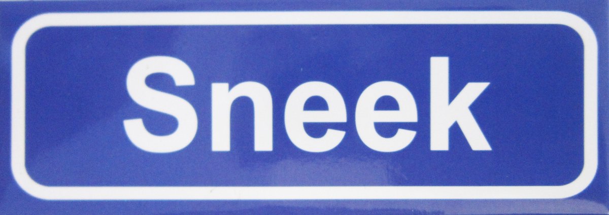 Souv© - koelkast magneet - plaatsnaam bord - kombord - souvenir - koelkastmagneetje - relatiegeschenk Sneek