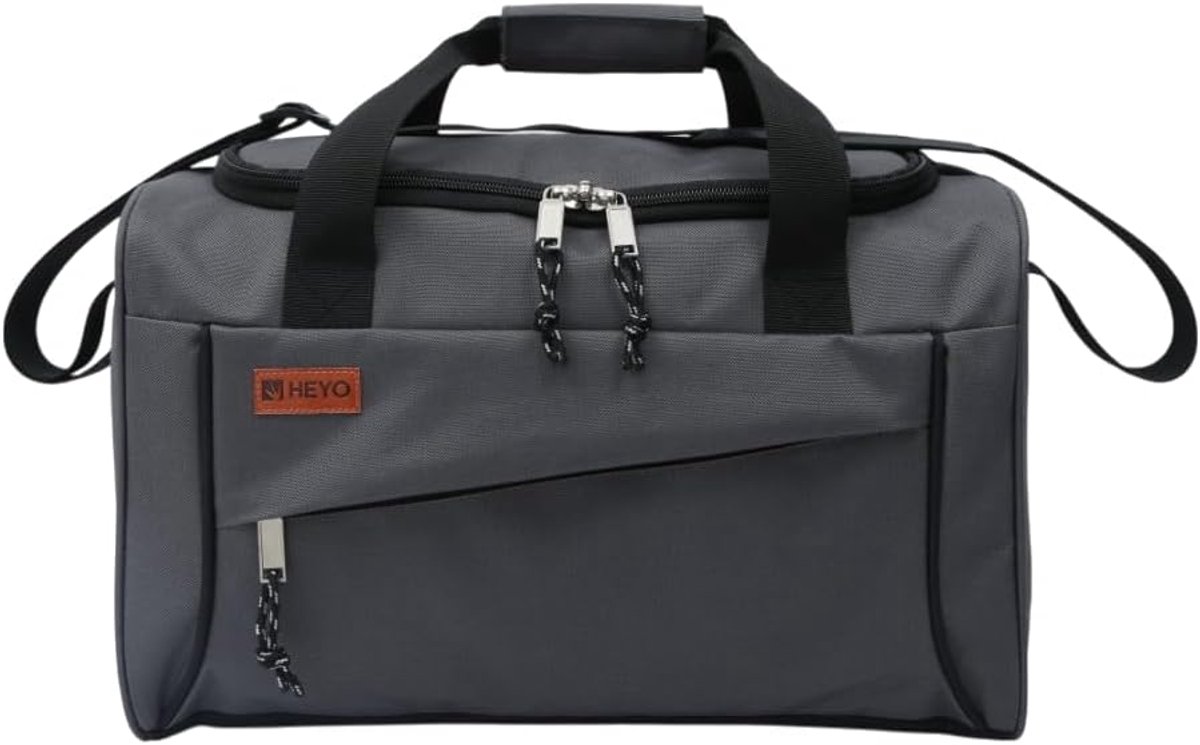 SnelShoppen - Sporttas Reistas voor Mannen en Vrouwen Handbagage 40 x 20 x 25 cm Lichtgewicht Waterdicht Grijs Fitness Gym Reistas