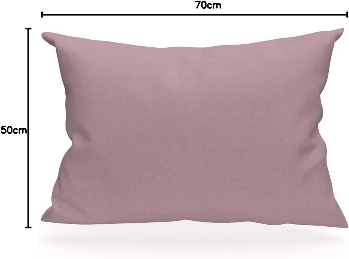 SnelShoppen - Katoenen Sierkussen 50x70 cm - Fluffy Roze Kussensloop - Perfect voor Feest, Tuin en Woonkamer - Hoogwaardige 100% Katoen