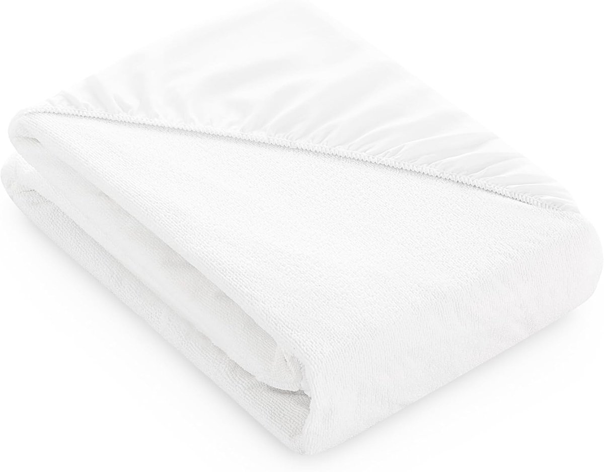 SnelShoppen - Matrasbeschermer Verstelbaar - Waterdicht Ademend Terry Cloth - 3003 - 90 x 190/200 cm - Voor Allergieën en Bescherming