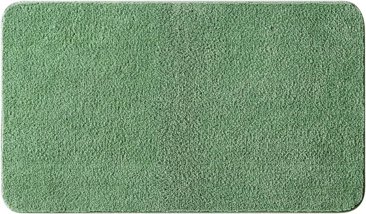 SnelShoppen - Badmat Antislip 70x120 cm - Absorberende Badkamer Tapijt - Microfiber Douchemat - Groen - Perfect voor Badkamer, Keuken en Entree