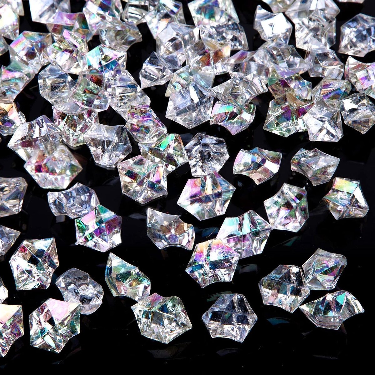 SnelShoppen - 100 Stuks Acrylic Crystal Stones voor Kinderen, Diamanten Decoratie voor Feesten, Bruiloften, Vazen, Tafelversiering, Veilig en Waterdic