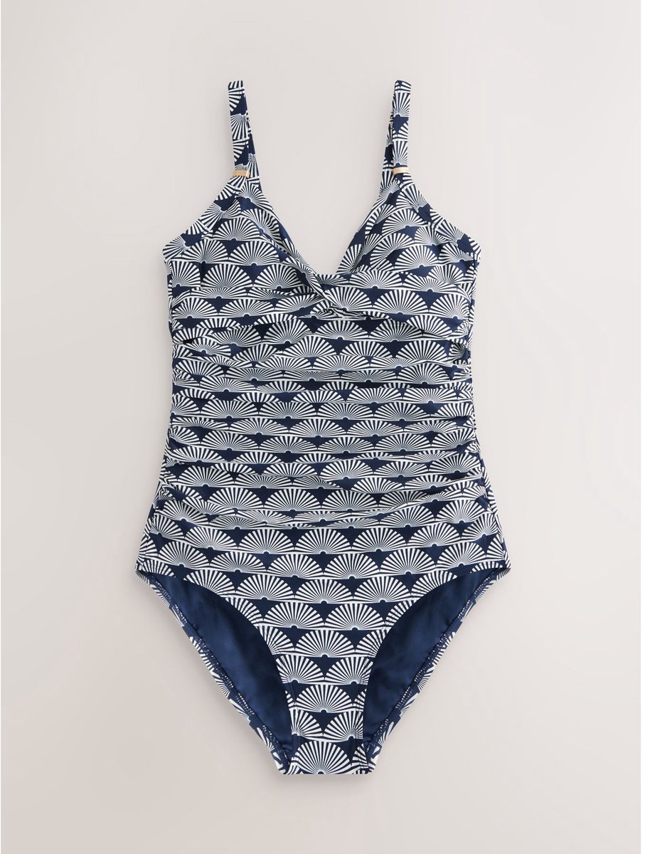 Next - Dames - Vormgevend en buikcorrigerend petite badpak - Petite - Blauw