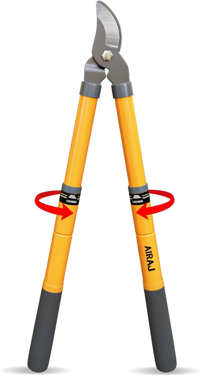 SnelShoppen - Telescopische Lopper 42-61 cm - Carbon Staal SK5 Snijblad - Efficiënt Takken Snoeien tot 35mm - Tuingereedschap voor Gemakkelijk Gebruik