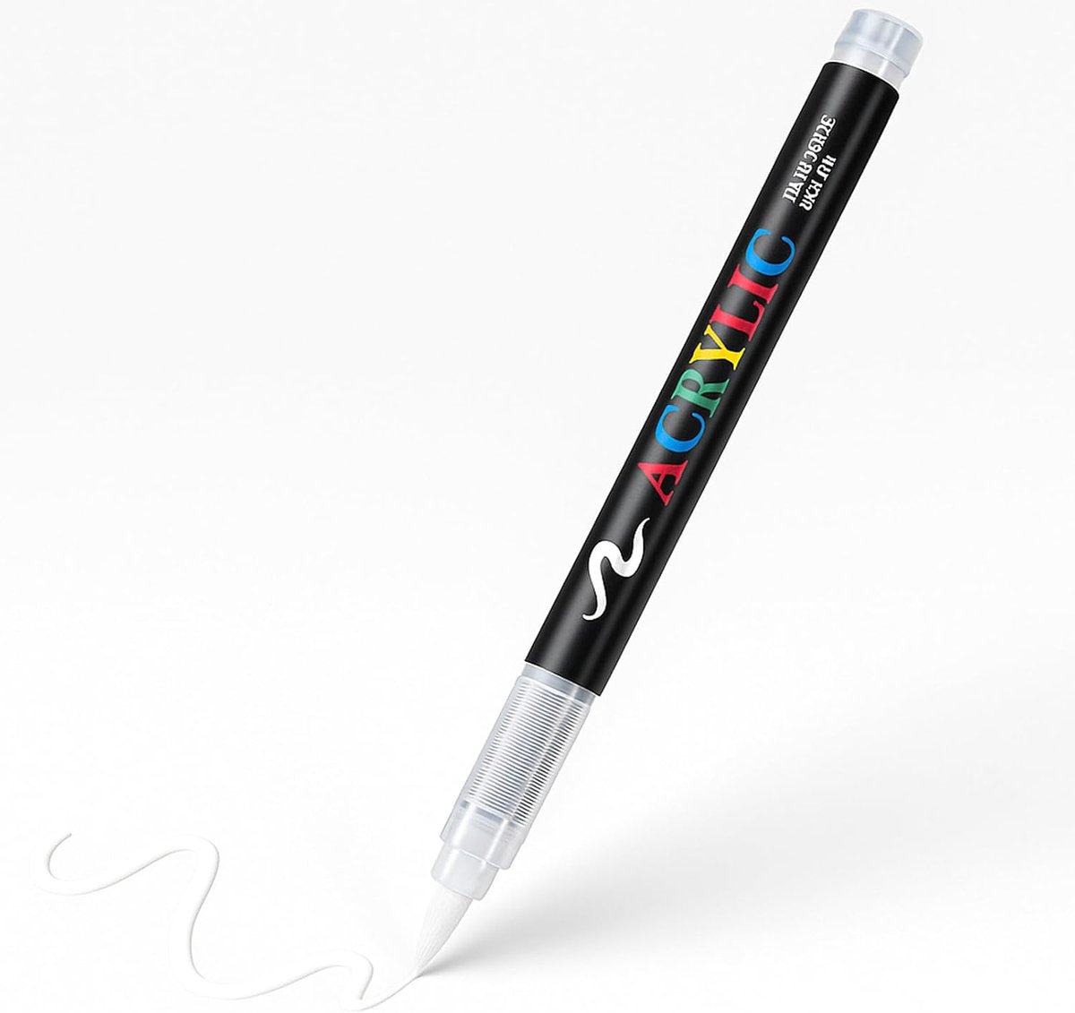 SnelShoppen - Textile Pen Wit - 1 Stuk - Soft Tip 1-6 mm - Ideaal voor Schilderen op Textiel, T-Shirts, Canvas Schoenen, Caps en Meer