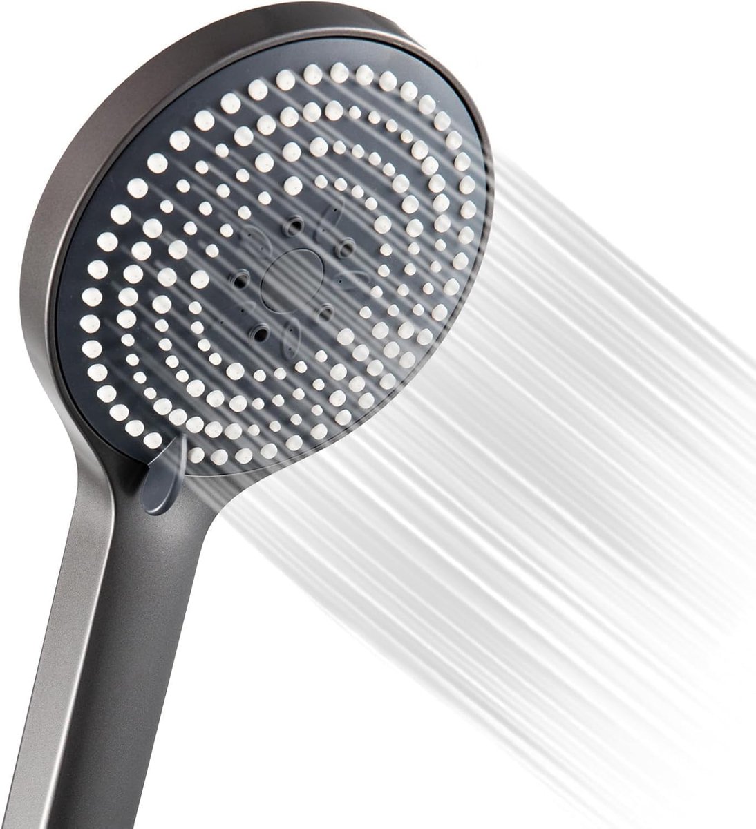 SnelShoppen - Handdouche met 6 Massagestanden, Waterbesparende Douchesproeier, Grote Diameter 130mm, Gouden Kleur, Ideaal voor Doucheervaring en Snel