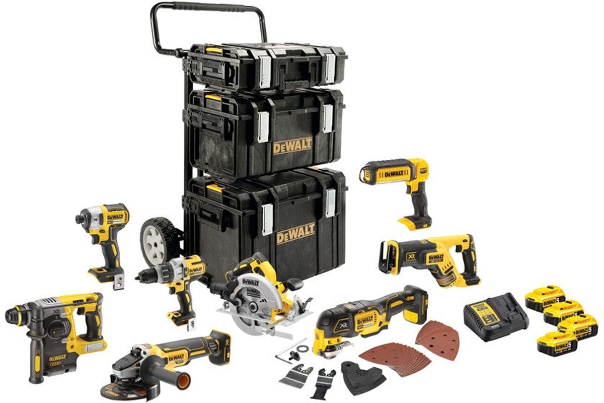 DeWALT DCK853P4 Accu Combiset 18V 5.0Ah XR Li-ion in ToughSystem