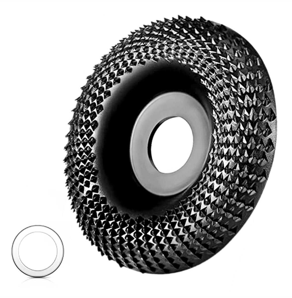 SnelShoppen - Houten Slijpschijf voor Haakse Slijper 125 mm, Hout Snijden, Grater Disc met 16/22 mm Binnenbuis, Perfect voor Vormen en Slijpen van Hou