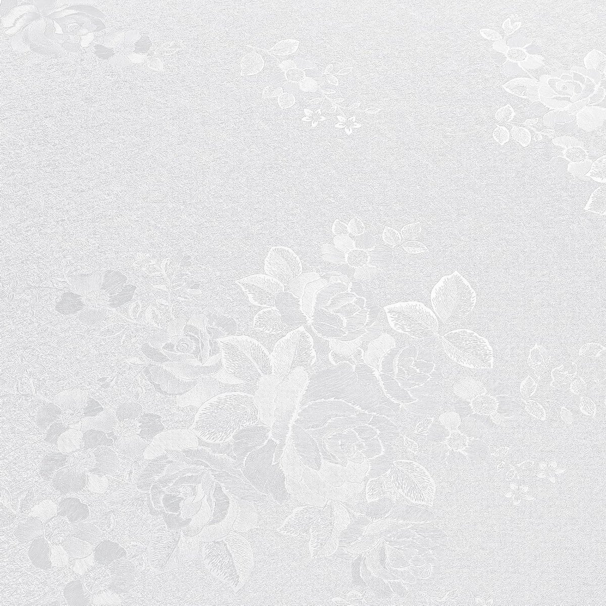 Textured Witte Behang met Rozenmotief - Zelfklevend Contactpapier voor Meubels en Muren - Dikte 40cm x 300cm, Ideaal voor Slaapkamer en Hal