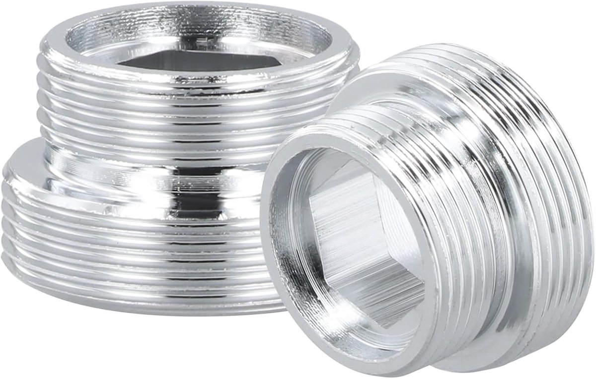SnelShoppen - 2 Pcs Water Tap Adapter M18-M22, Hoogwaardige Aluminium Waterkraan Adapter voor Keuken, Eenvoudig te Installeren, Duurzaam en Corrosiebe