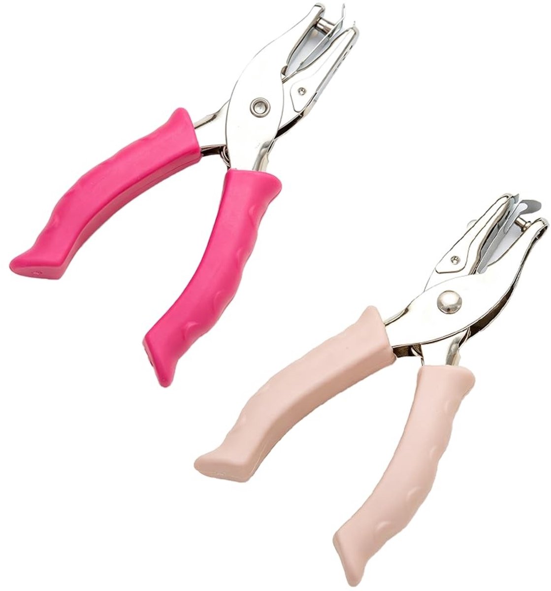 Set van 2 perforators voor papier met 6 mm en 3 mm gaten - Zachte grip mini pons voor kantoor en handwerk, ideaal voor A4 en cirkelvormige gaten
