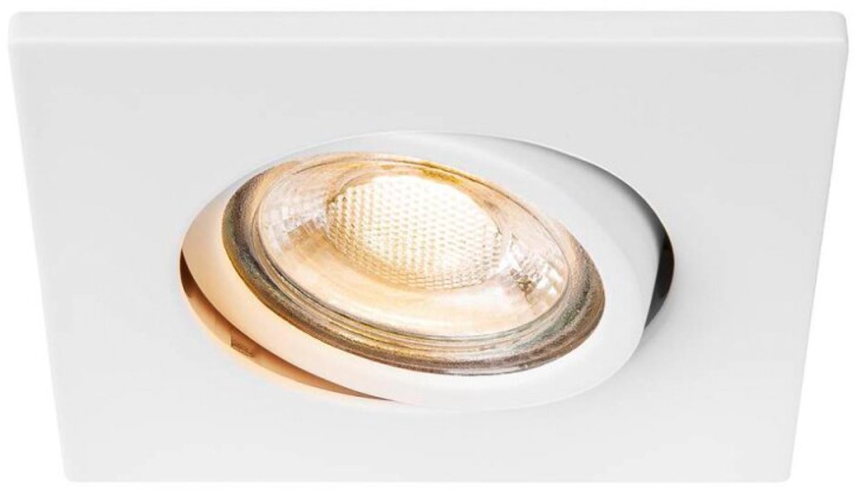 SLV Inbouwspot QPAR52 Easy-Install GU10 Vierkant Wit Draaibaar Kantelbaar 20W